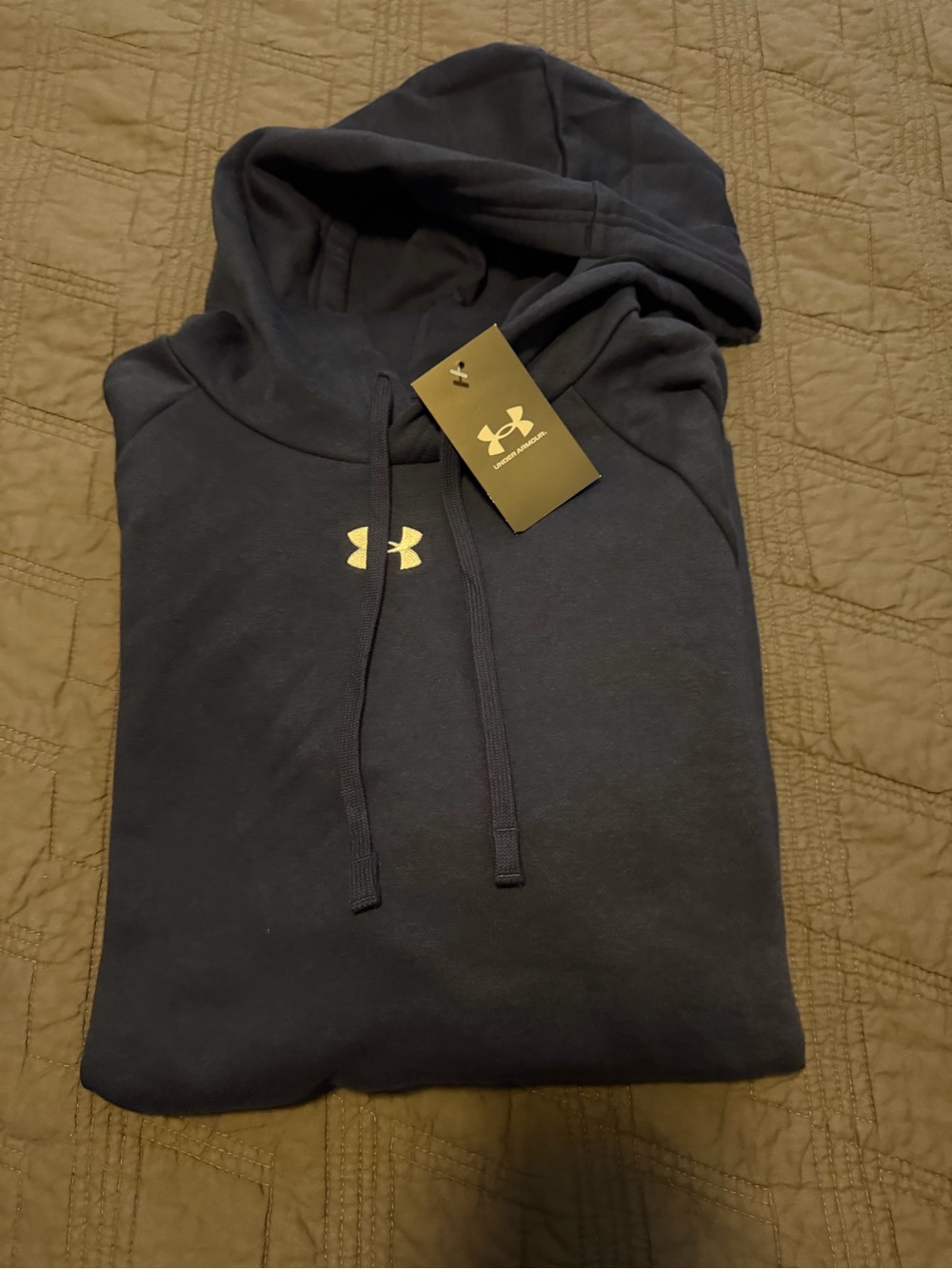 Under Armour Navy Crewneck Hoodie with Logo